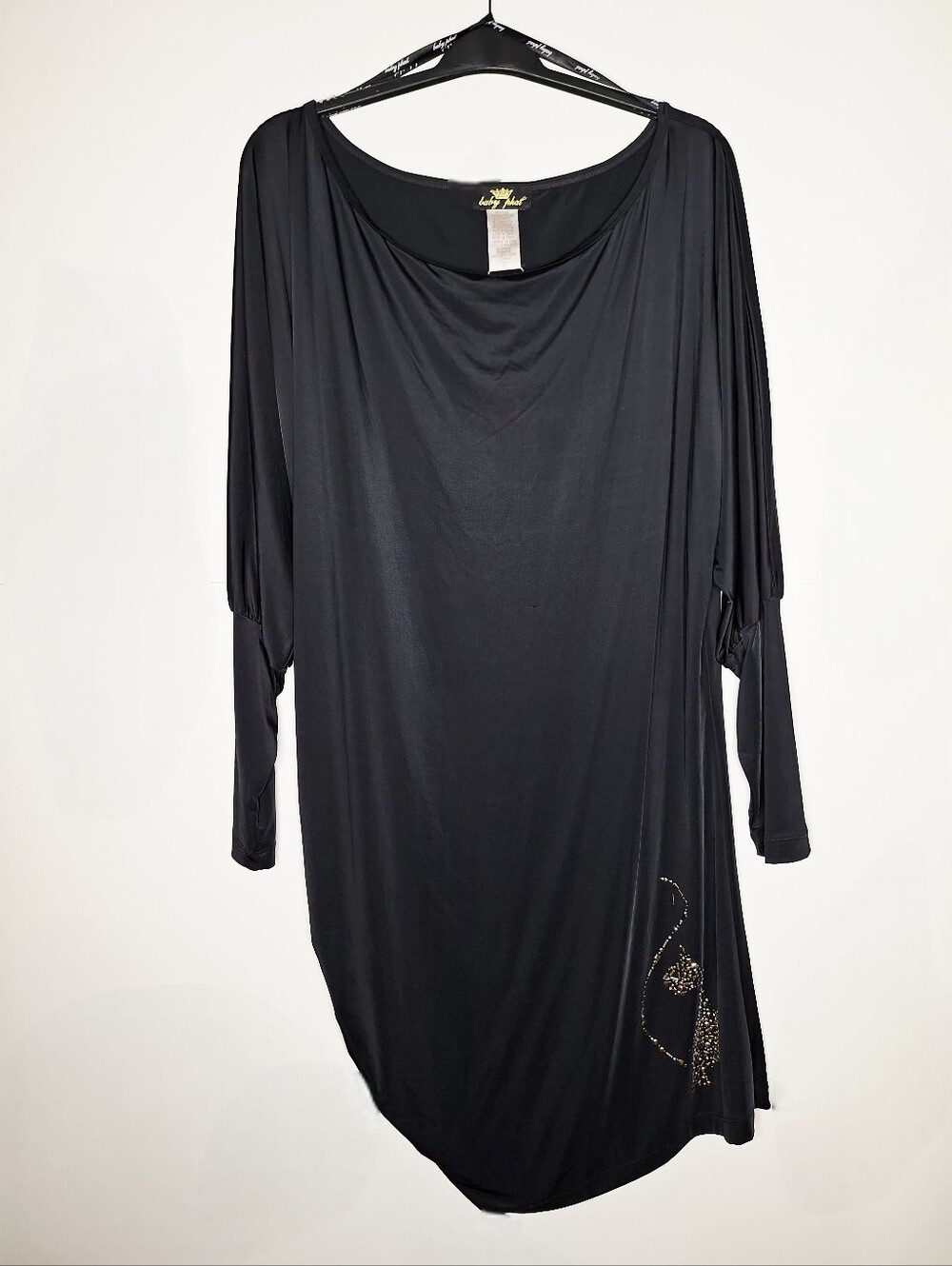 Original Baby Phat"The Bling Kitty"Plus-size Emblished, Y2K, black dress.
